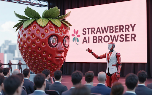 Strawberry Browser AI interface