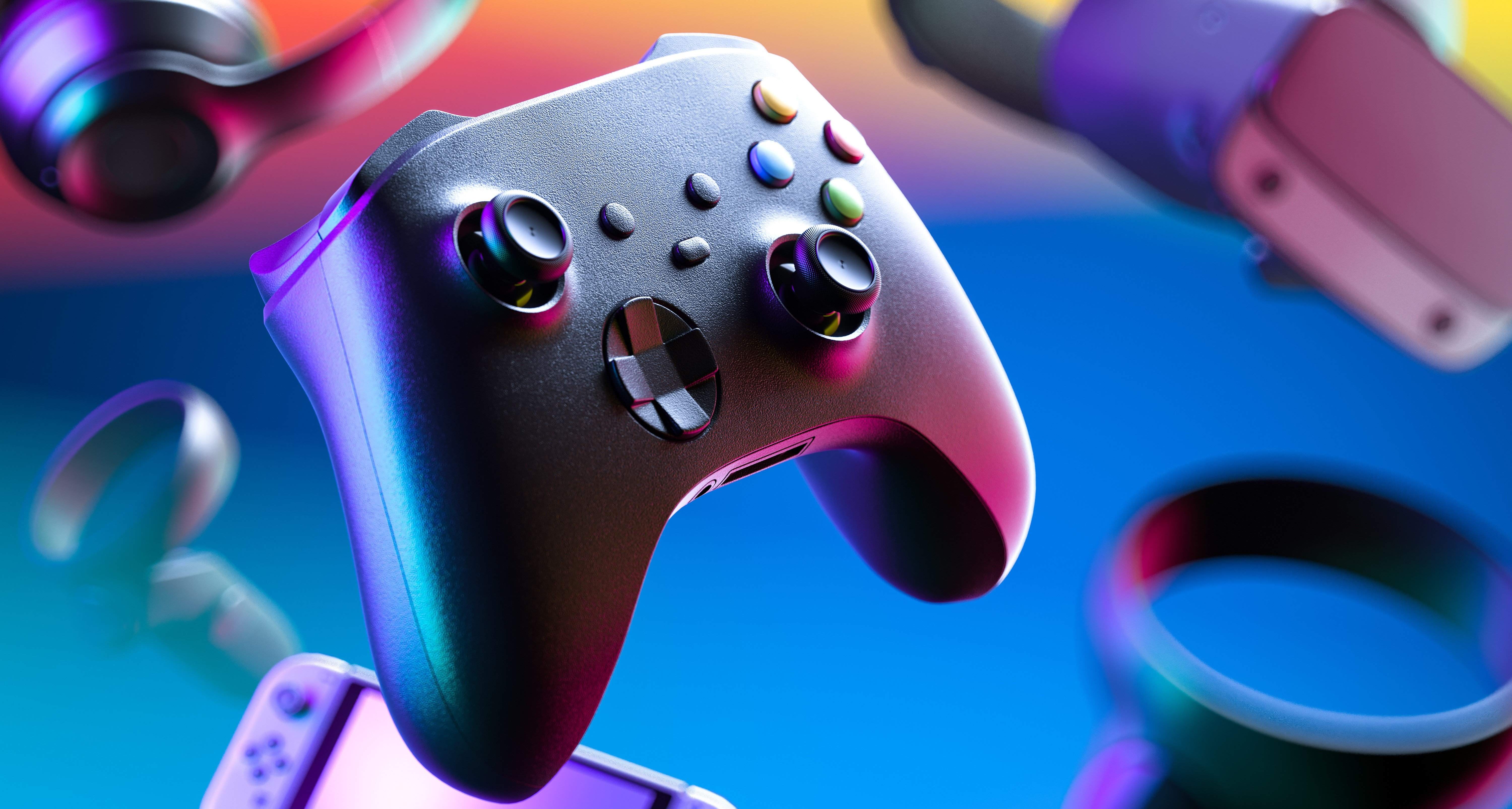 Gaming setup with multiple monitors